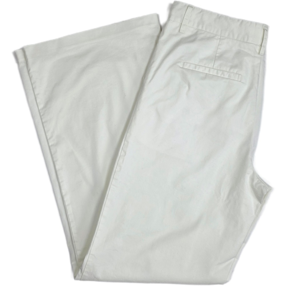Good American Size 6/28 Cloud White Wide Leg High Rise Trousers
